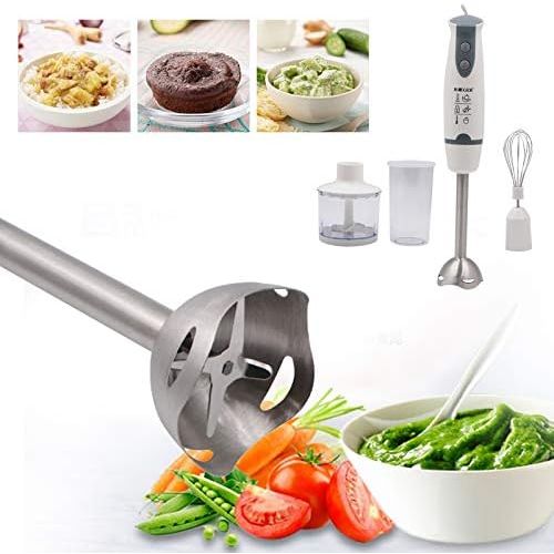  Futchoy 4 in 1 hand blender set, 800 W hand blender with mixing cup and whisk, chopper, ergonomic handle for speed control