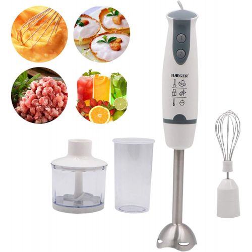  Futchoy 4 in 1 hand blender set, 800 W hand blender with mixing cup and whisk, chopper, ergonomic handle for speed control