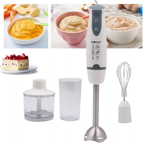  Futchoy 4 in 1 hand blender set, 800 W hand blender with mixing cup and whisk, chopper, ergonomic handle for speed control