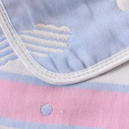  Futtle Blue Clouds 6 Layer Muslin Cotton Bed Blanket Cozy Soft Breathable Reversible Throw Blanket Coverlet Bedding Gift for Sofa Couch Boys Girls Teens (6, 59X79)