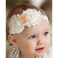 Future Tailgater Tennessee Volunteers Baby/Toddler Shabby Flower Hair Bow Headband