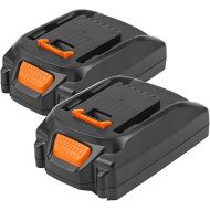 Futurebatt [2Pack] 20V 3000mAh High-Output Battery for Worx 18V/ 20V Battery PowerShare Battery Model: WA3520 WA3525 WA3578 WA3575 WA3512 WA3512.1 WA3522 WA3544 WA3671