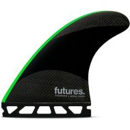 Futures Fins - JJ-2 Medium TECHFLEX Thruster - Black/NEON Green