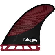 Futures P6 Legacy Thruster Fin Set Burgundy/Black