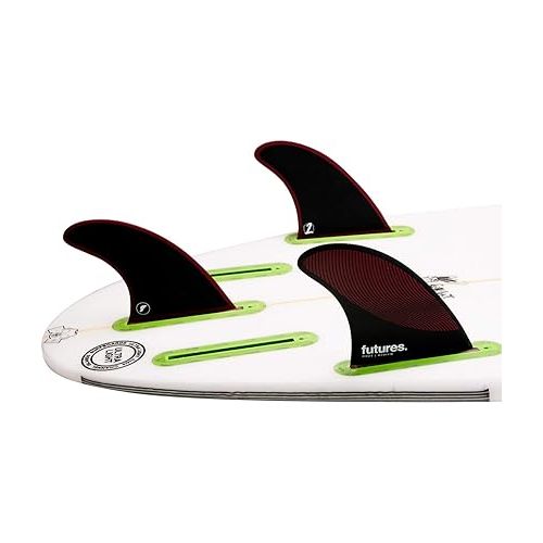  Futures P6 Legacy Thruster Fin Set Burgundy/Black