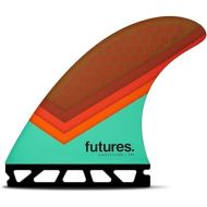 Future Fins TP1 Hexcore Teal/Orange Surfboard Thruster Fin Set
