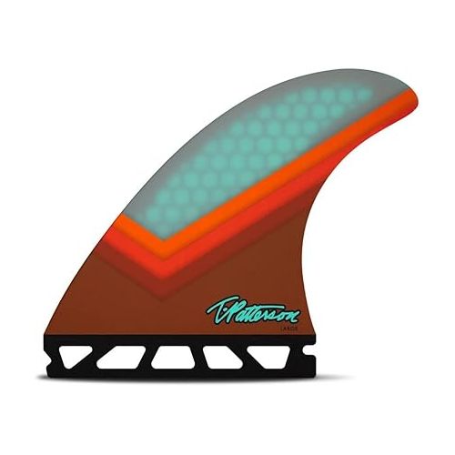  Future Fins TP1 Hexcore Teal/Orange Surfboard Thruster Fin Set