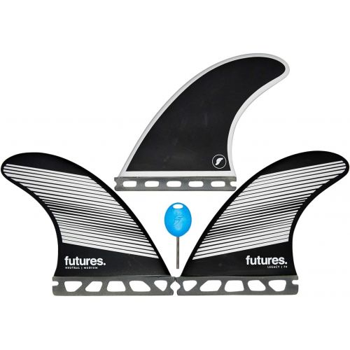  Future Fins Futures F6 Legacy Thruster Fin Set Gray/Black