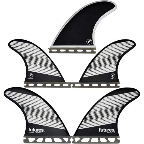  Future Fins Futures F6 Legacy Five Fin Set Gray/Black