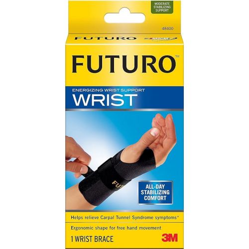  FUTURO 48400EN Energizing Wrist Support, S/M, Fits Right Wrists 5 1/2-Inch - 6 3/4-Inch , Black