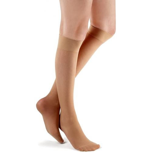  FUTURO Energizing Ultra Sheer Knee Highs Mild Medium Nude 1 Pair (Pack of 4)
