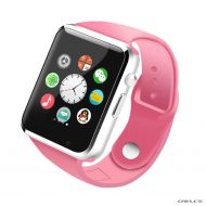 FUWAXUNG Smart Watch Pink Wireless Bluetooth Watches A1 Wrist Watches Phone Mate for Android Samsung iPhone HTC LG for women man