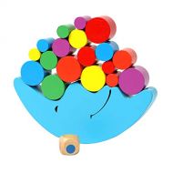 [아마존베스트]Fuyage Moon Equilibrium Game Wooden Stacking Blocks Balancing Game Sorting Toy Building Early Brain Development for Kids