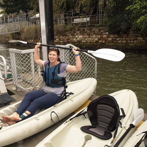  Fuzbaxy Marine Kayak Seat Deluxe Canoe Seat with Detachable Back Storage Bag