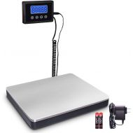 Fuzion Shipping Scale 360lb with High Accuracy, Stainless Steel Heavy Duty Postal Scale with Timer/Hold/Tare, Digital Postage Scale for Packages/Luggage/Post Office/Home, Battery &