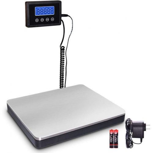  Fuzion Shipping Scale 360lb with High Accuracy, Stainless Steel Heavy Duty Postal Scale with Timer/Hold/Tare, Digital Postage Scale for Packages/Luggage/Post Office/Home, Battery &