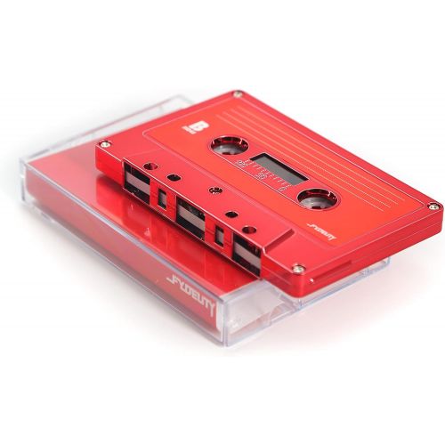  [아마존베스트]FYDELITY Blank Cassette Mixed Tape C-60 Audio 60-Min 10 Pack: Red Steel Chrome