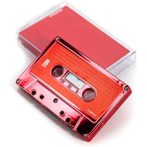  [아마존베스트]FYDELITY Blank Cassette Mixed Tape C-60 Audio 60-Min 10 Pack: Red Steel Chrome
