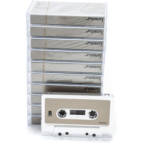  [아마존베스트]Fydelity Blank Cassette Mixed Tape C-60 Audio 60-Min 10 Pack: Silver Chrome