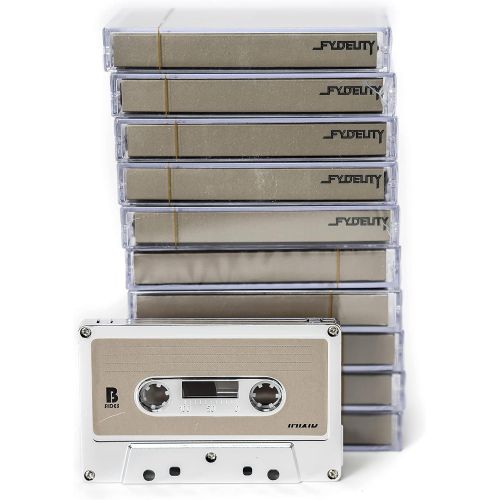  [아마존베스트]Fydelity Blank Cassette Mixed Tape C-60 Audio 60-Min 10 Pack: Silver Chrome