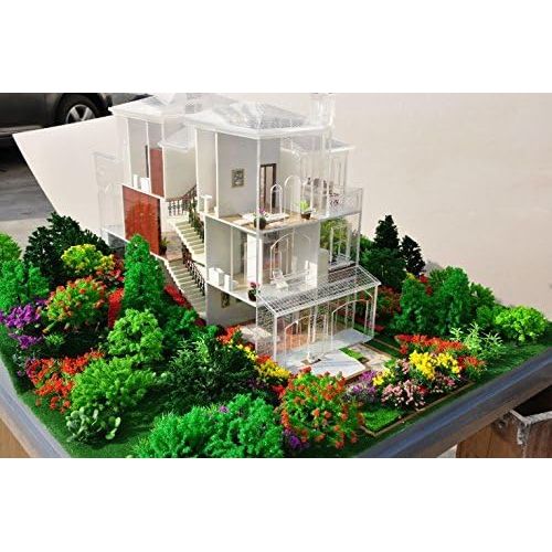  [아마존베스트]About 30pcs Mixed Model Trees 1.5-6 inch(4 -16 cm), Diorama Models, Model Train Scenery, Architecture Trees, Model Railroad Scenery with No Stands