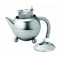 G&H Tea Services Henley 14-Ounce Stainless Steel Loose Tea Teapot Matte Finish