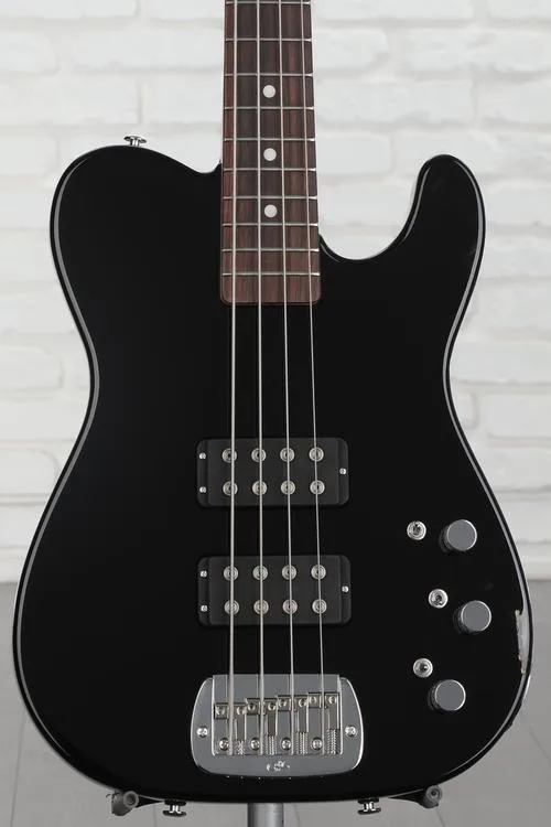 G&L ASAT Electric Bass Guitar - Jet Black Demo