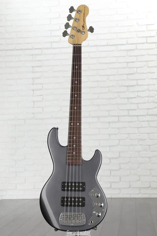  G&L CLF Research L-2500 Series 750 5-string Bass Guitar - Graphite Metallic Demo