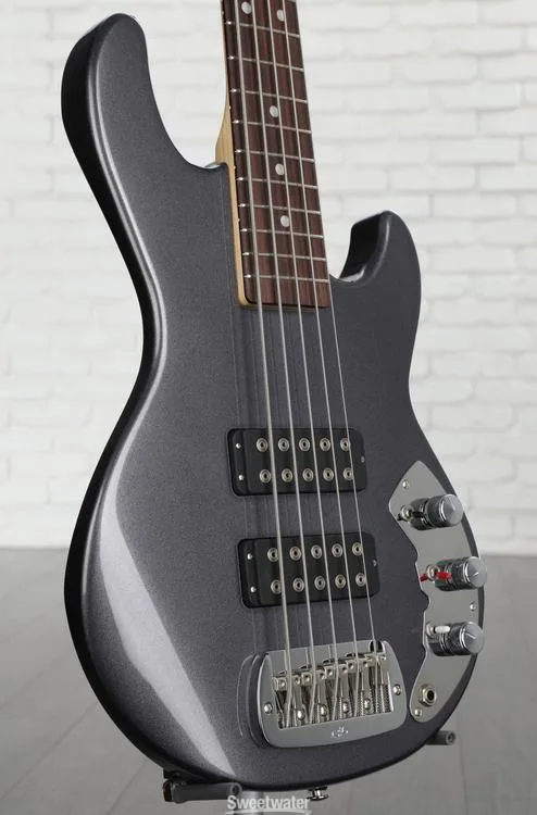  G&L CLF Research L-2500 Series 750 5-string Bass Guitar - Graphite Metallic Demo