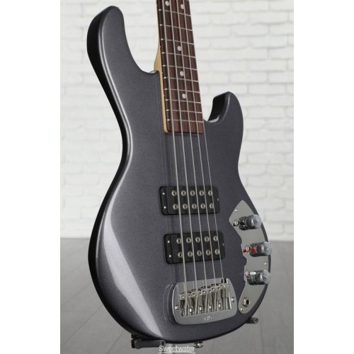  G&L CLF Research L-2500 Series 750 5-string Bass Guitar - Graphite Metallic Demo