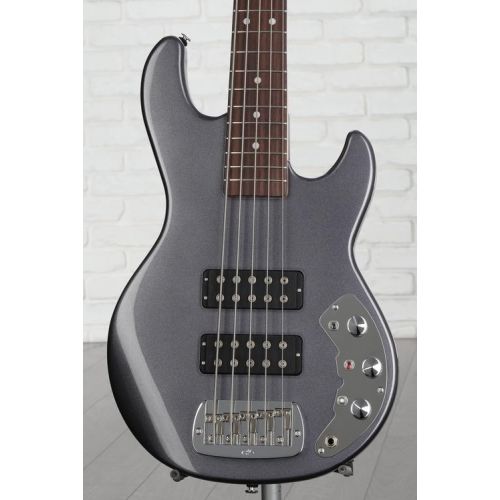  G&L CLF Research L-2500 Series 750 5-string Bass Guitar - Graphite Metallic Demo