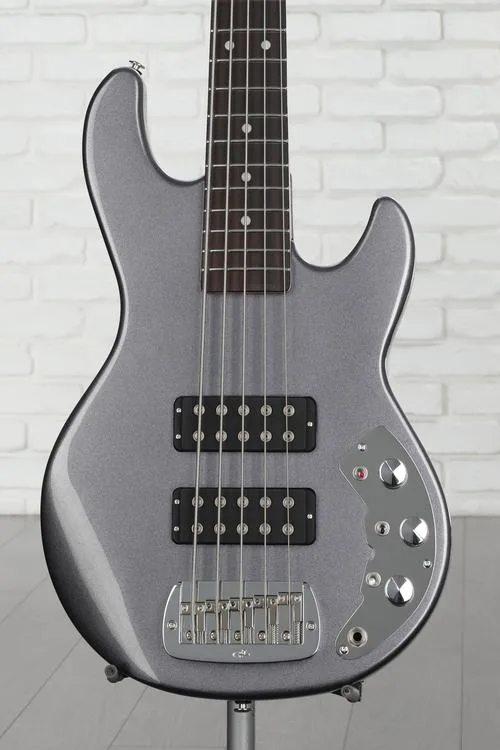 G&L CLF Research L-2500 Series 750 5-string Bass Guitar - Graphite Metallic