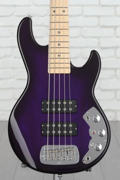 G&L CLF Research L-2500 Series 750 5-string Bass Guitar - Purpleburst