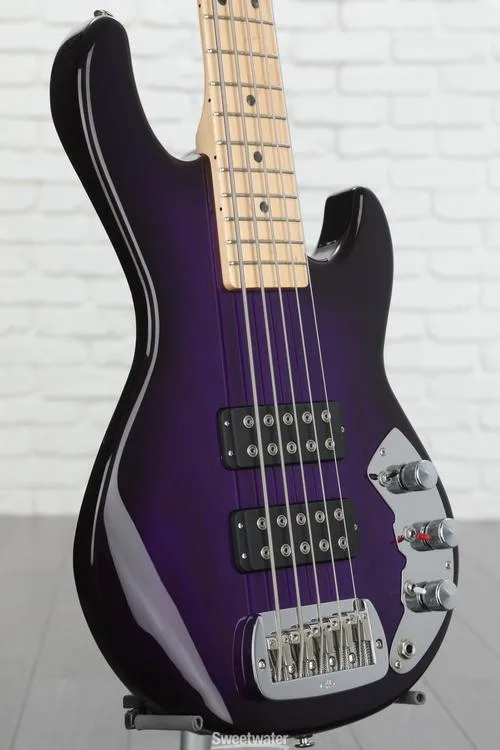  G&L CLF Research L-2500 Series 750 5-string Bass Guitar - Purpleburst