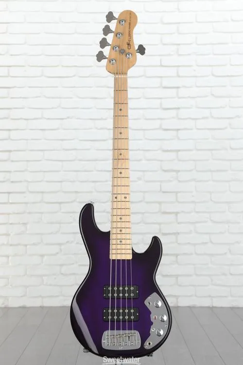  G&L CLF Research L-2500 Series 750 5-string Bass Guitar - Purpleburst