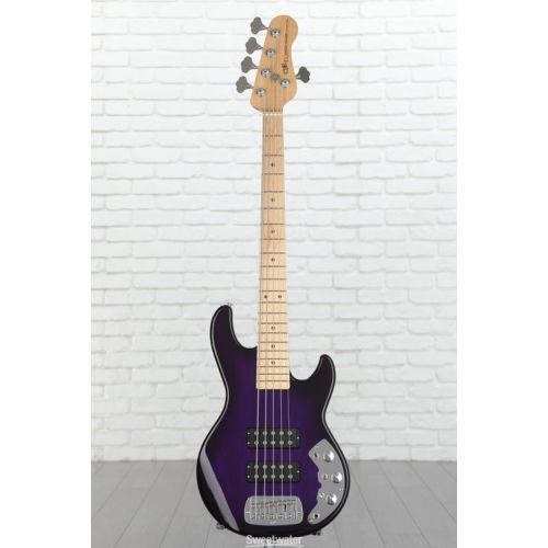  G&L CLF Research L-2500 Series 750 5-string Bass Guitar - Purpleburst