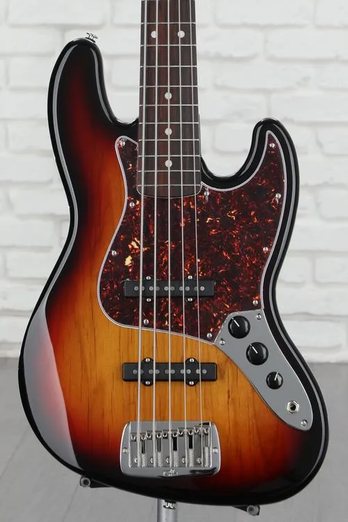 G&L Fullerton Deluxe JB-5 Bass Guitar - 3-tone Sunburst