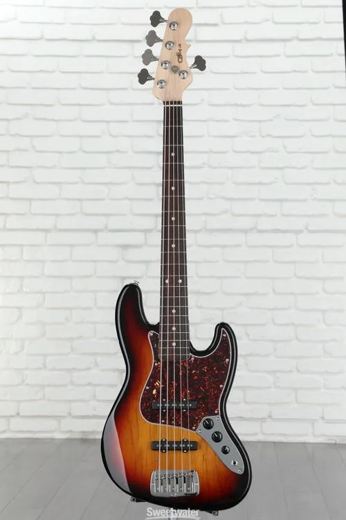  G&L Fullerton Deluxe JB-5 Bass Guitar - 3-tone Sunburst