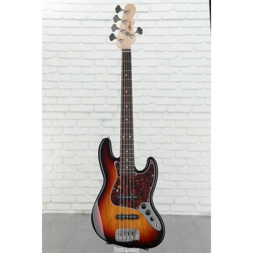  G&L Fullerton Deluxe JB-5 Bass Guitar - 3-tone Sunburst