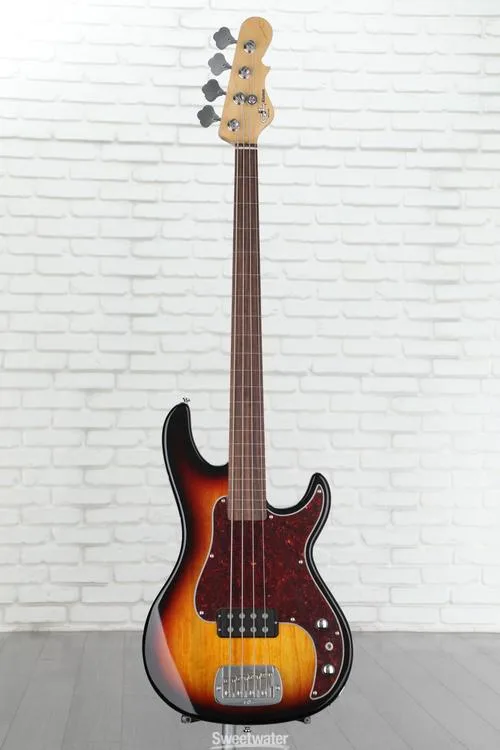  G&L Tribute Kiloton Fretless Bass Guitar - 3-tone Sunburst Demo