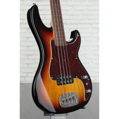  G&L Tribute Kiloton Fretless Bass Guitar - 3-tone Sunburst Demo