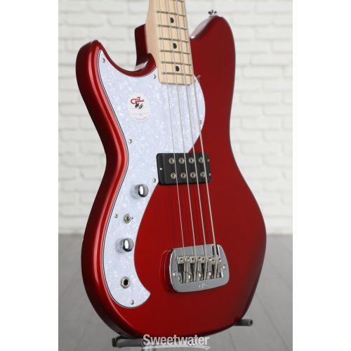  G&L Tribute Fallout Short Scale Left-handed Bass Guitar - Candy Apple Red