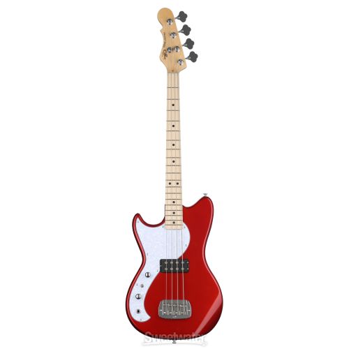  G&L Tribute Fallout Short Scale Left-handed Bass Guitar - Candy Apple Red