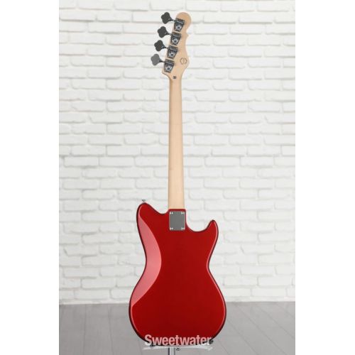  G&L Tribute Fallout Short Scale Left-handed Bass Guitar - Candy Apple Red