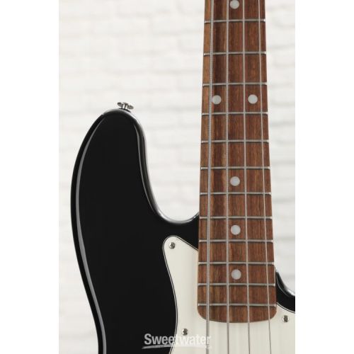  G&L Fullerton Deluxe JB Bass Guitar - Jet Black with Caribbean Rosewood Fingerboard