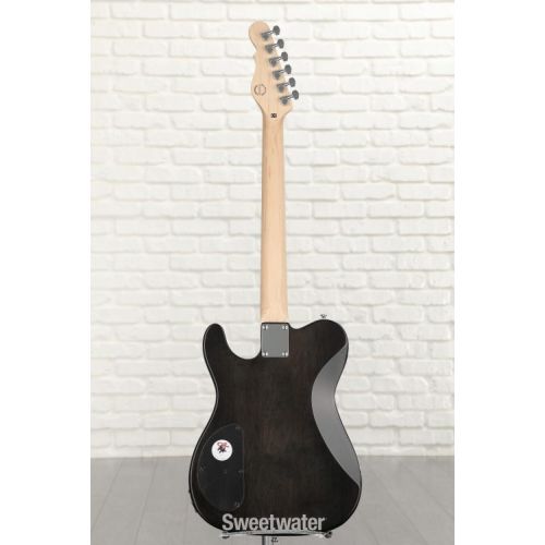  G&L Tribute ASAT Deluxe Carved Top Electric Guitar - Trans Black with Indian Rosewood Fingerboard