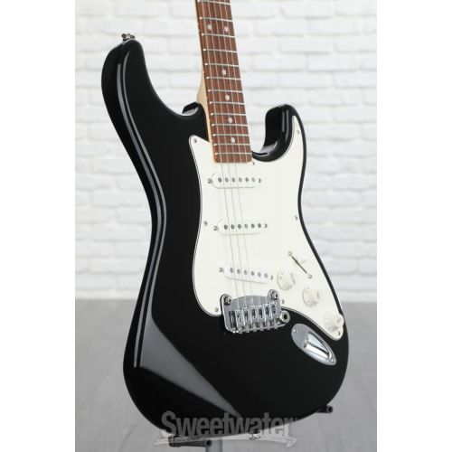  G&L Fullerton Deluxe Legacy Electric Guitar - Jet Black with Caribbean Rosewood Fingerboard