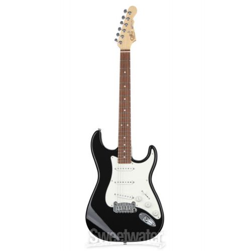  G&L Fullerton Deluxe Legacy Electric Guitar - Jet Black with Caribbean Rosewood Fingerboard