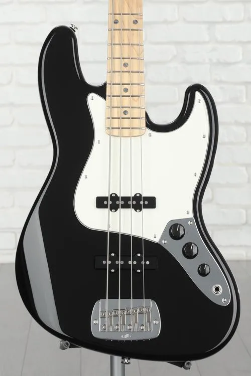 G&L Fullerton Deluxe JB Bass Guitar - Jet Black with Maple Fingerboard