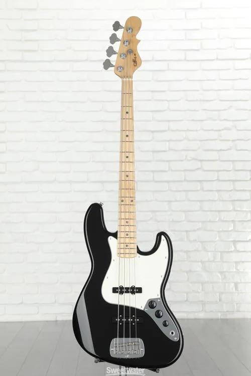  G&L Fullerton Deluxe JB Bass Guitar - Jet Black with Maple Fingerboard